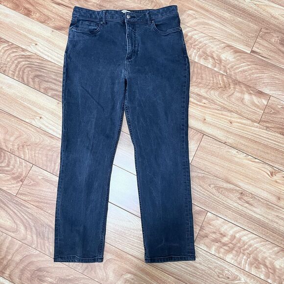 Elizabeth And James The Vintage Straight Black Washed Jeans Size 16 - 33 Basic - Picture 1 of 6